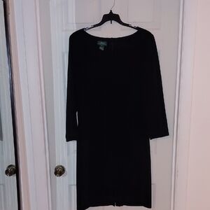 EUC Lauren Ralph Lauren Perfect Little Black Dress Size 12, Like New